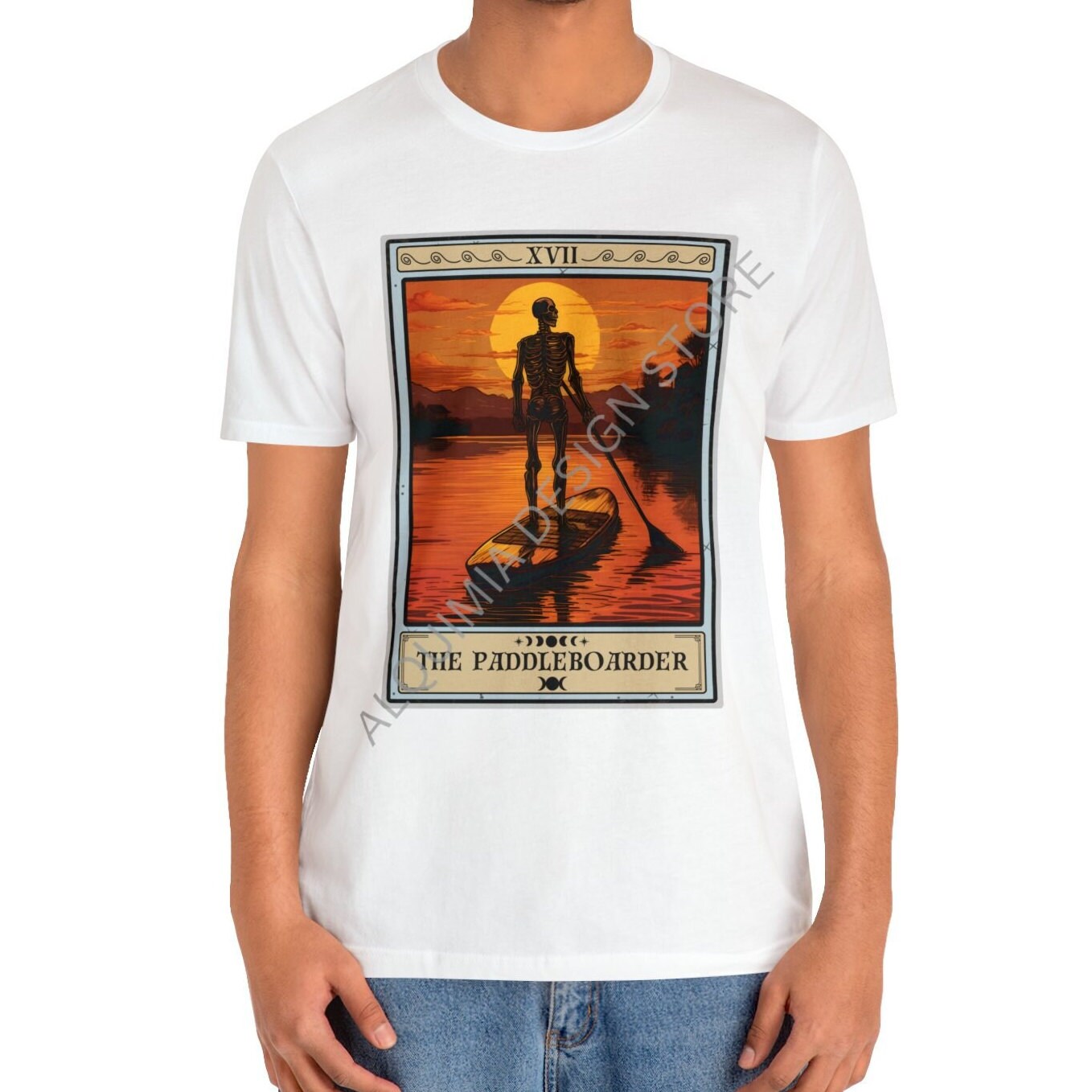 The Paddleboarder Tarot Card Shirt, Stand Up Paddleboarding