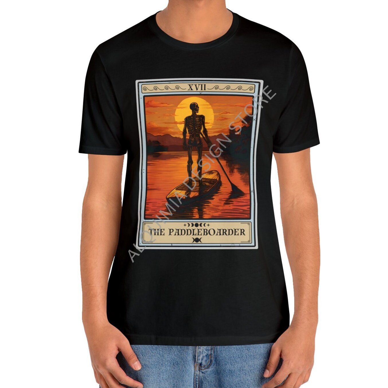 The Paddleboarder Tarot Card Shirt, Stand Up Paddleboarding