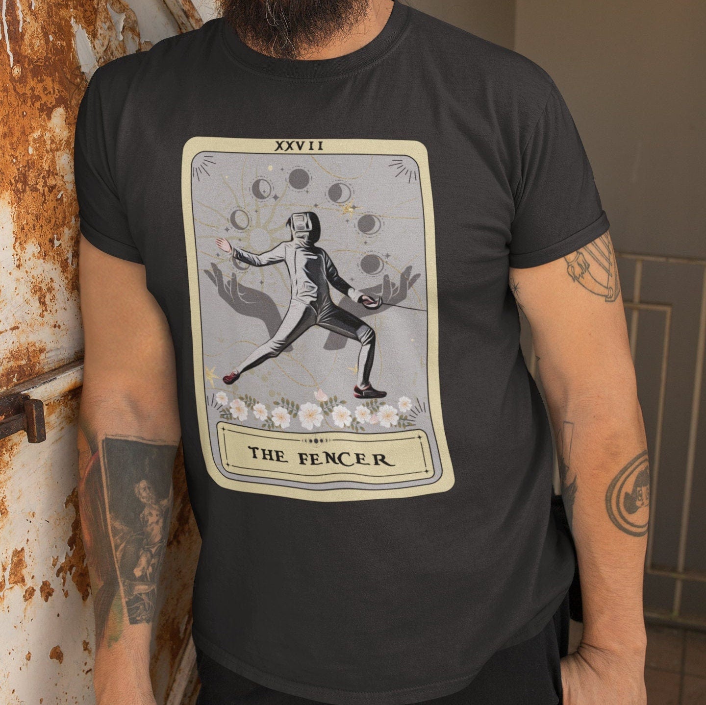 The Fencer Tarot Card Shirt, fencing