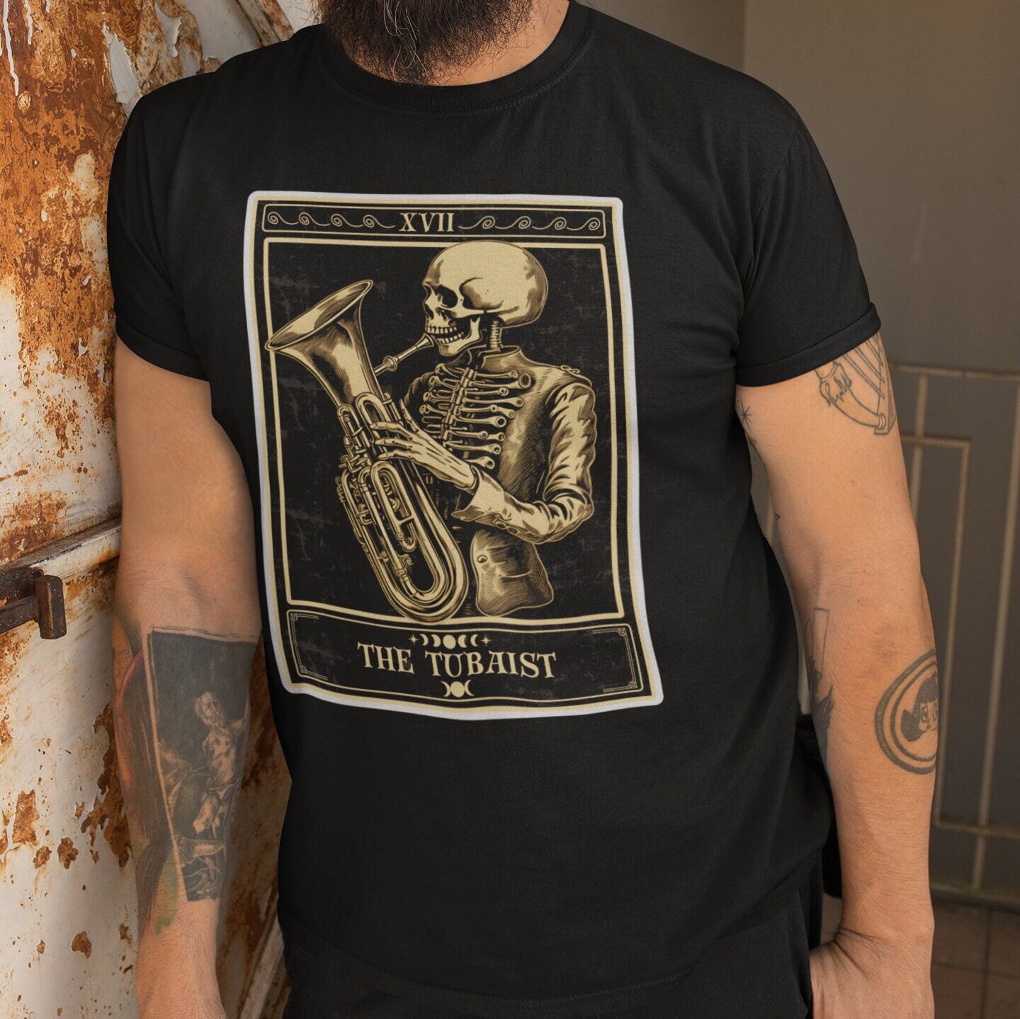 The Tubaist Tarot Card Shirt, Tuba Player