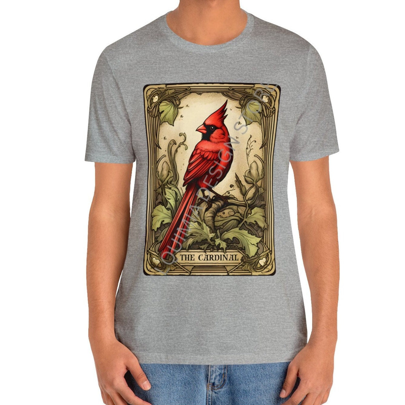 The Cardinal Bird Tarot Card Shirt