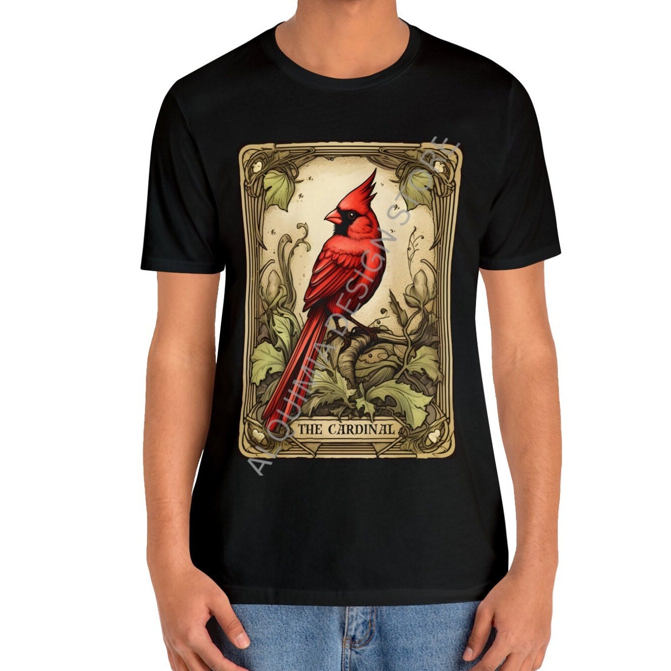 The Cardinal Bird Tarot Card Shirt