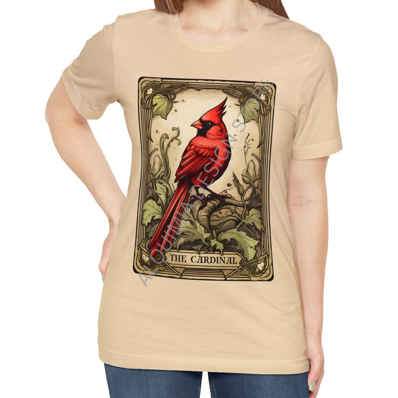 The Cardinal Bird Tarot Card Shirt