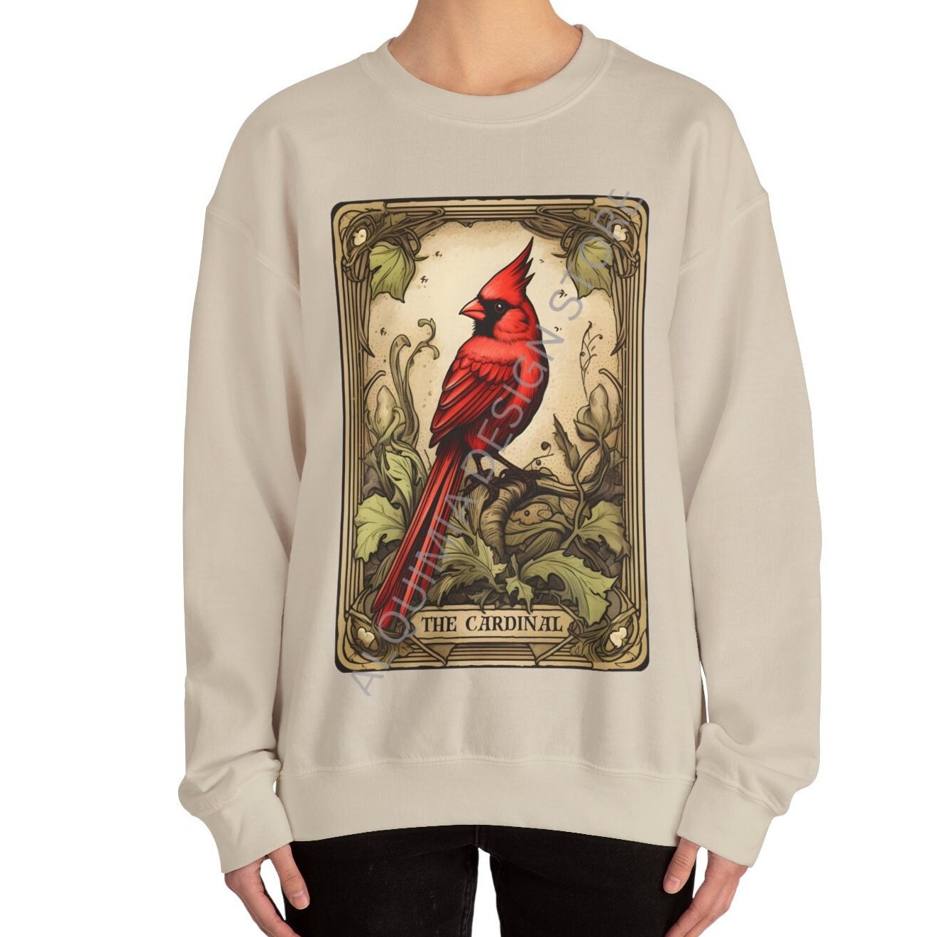 The Cardinal Bird Tarot Card Sweatshirt