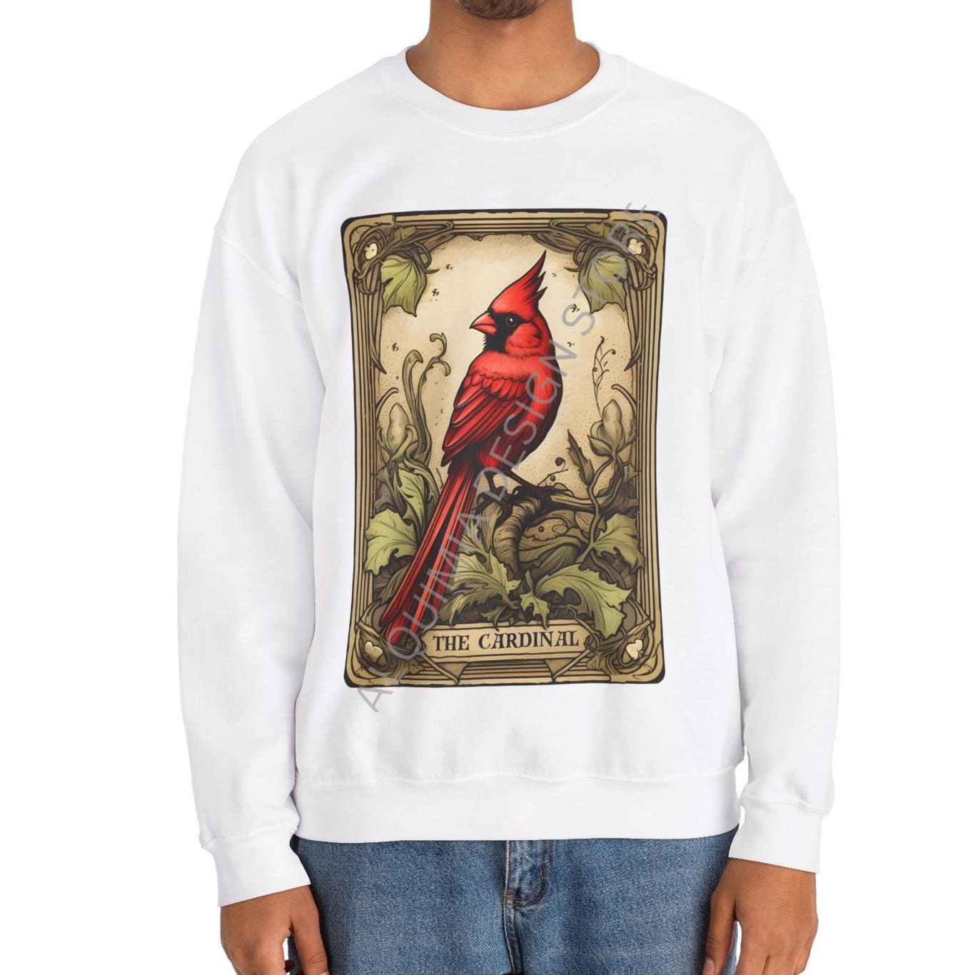 The Cardinal Bird Tarot Card Sweatshirt