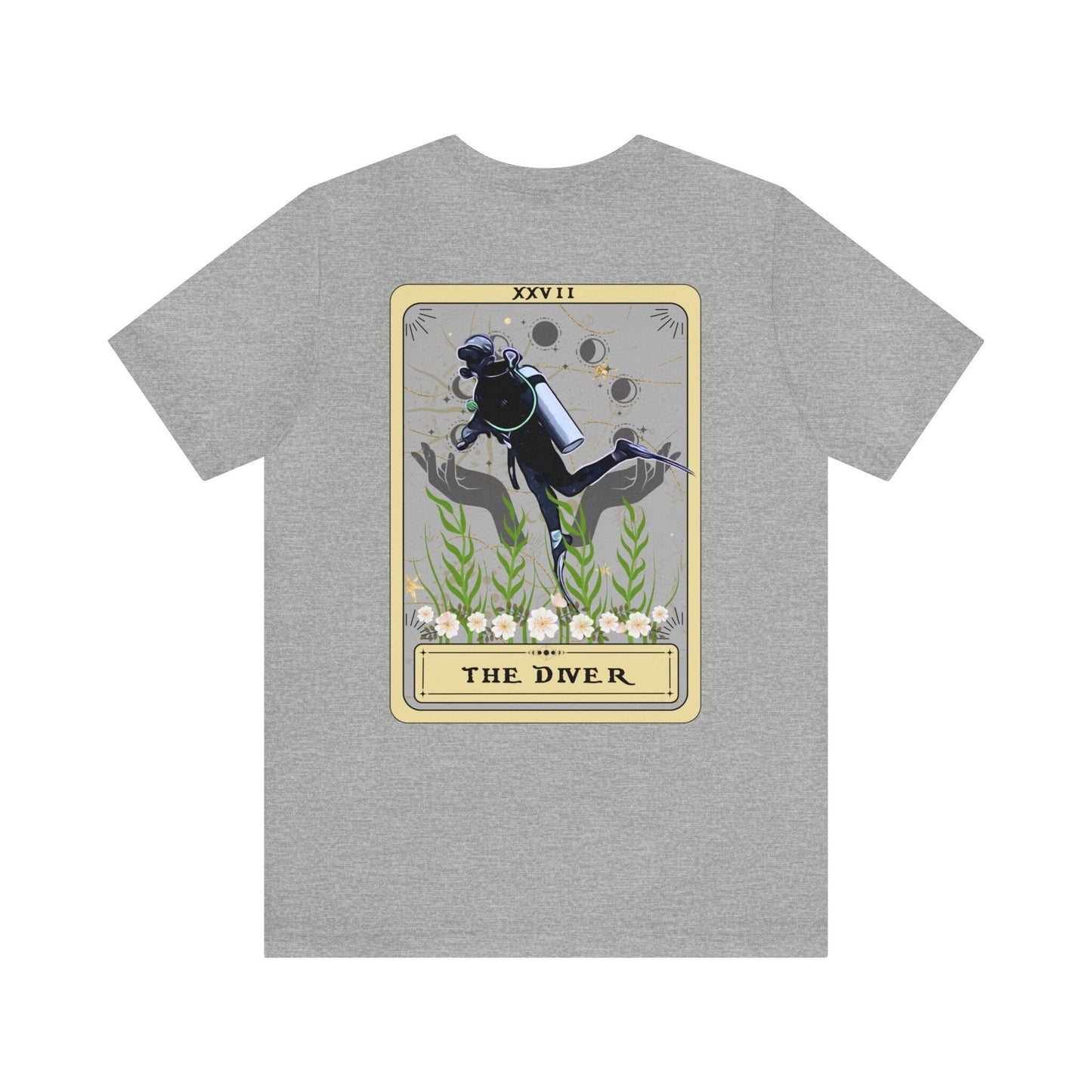 The Diver Tarot Card Shirt BACK PRINT, Scuba Diving