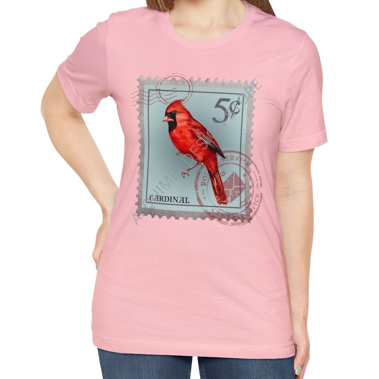 Cardinal Post Stamp Shirt