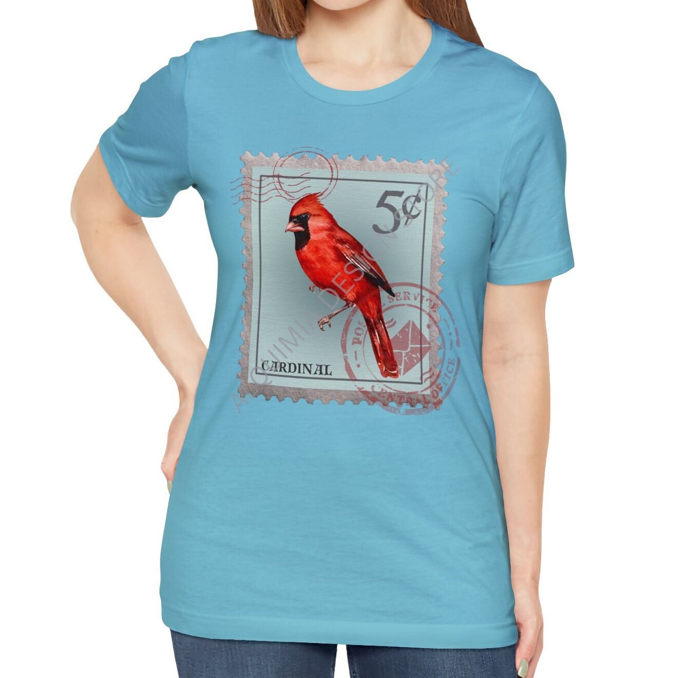 Cardinal Post Stamp Shirt