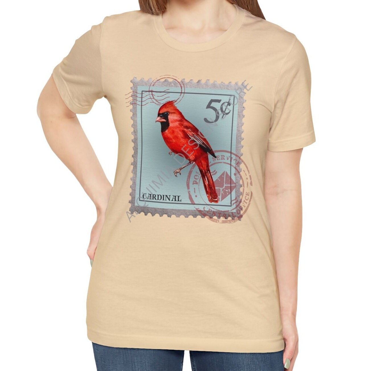 Cardinal Post Stamp Shirt