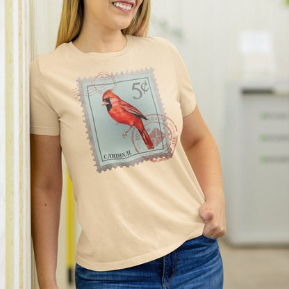 Cardinal Post Stamp Shirt