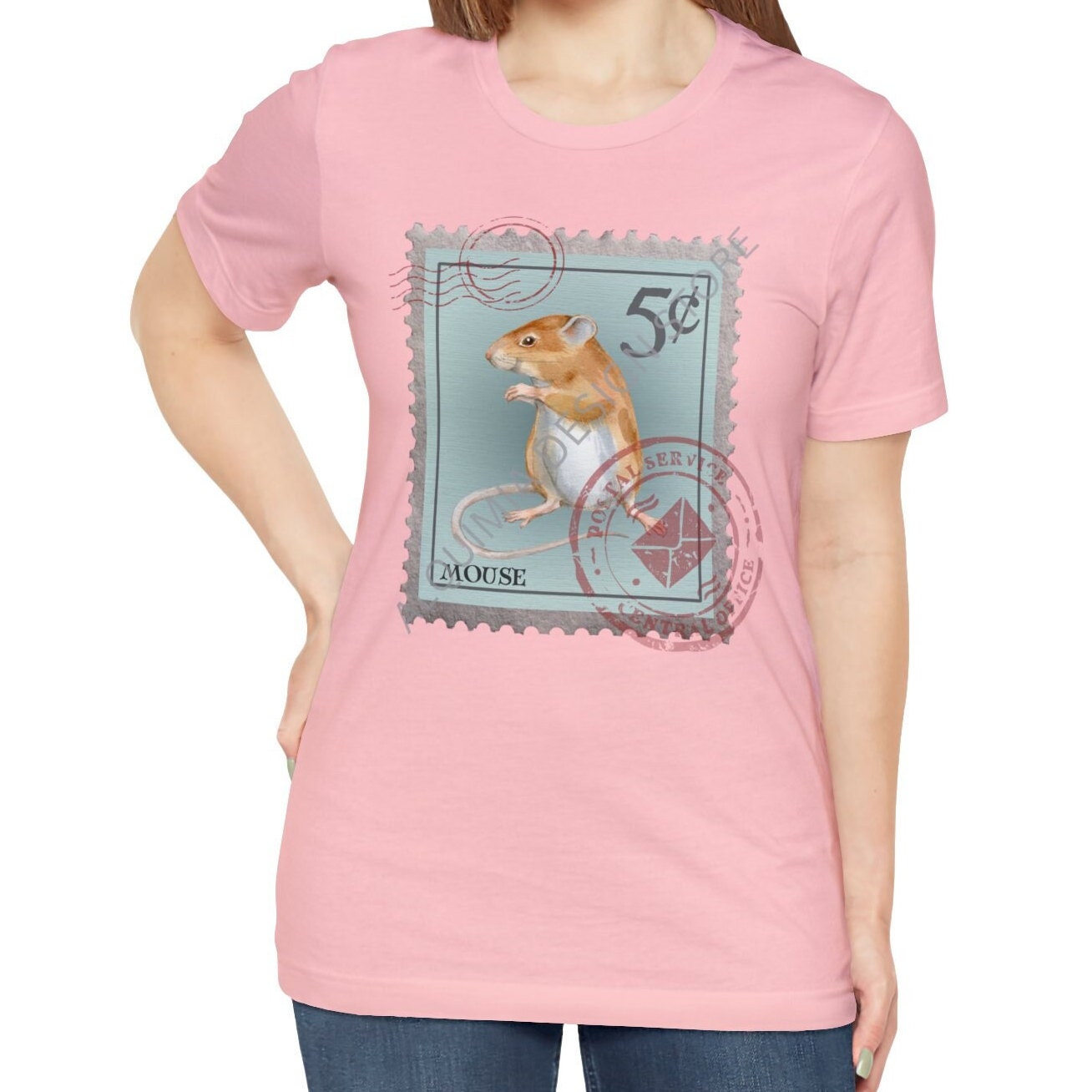 Mouse Post Stamp Shirt, Animal Lover