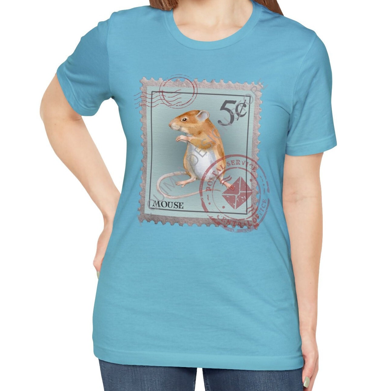 Mouse Post Stamp Shirt, Animal Lover