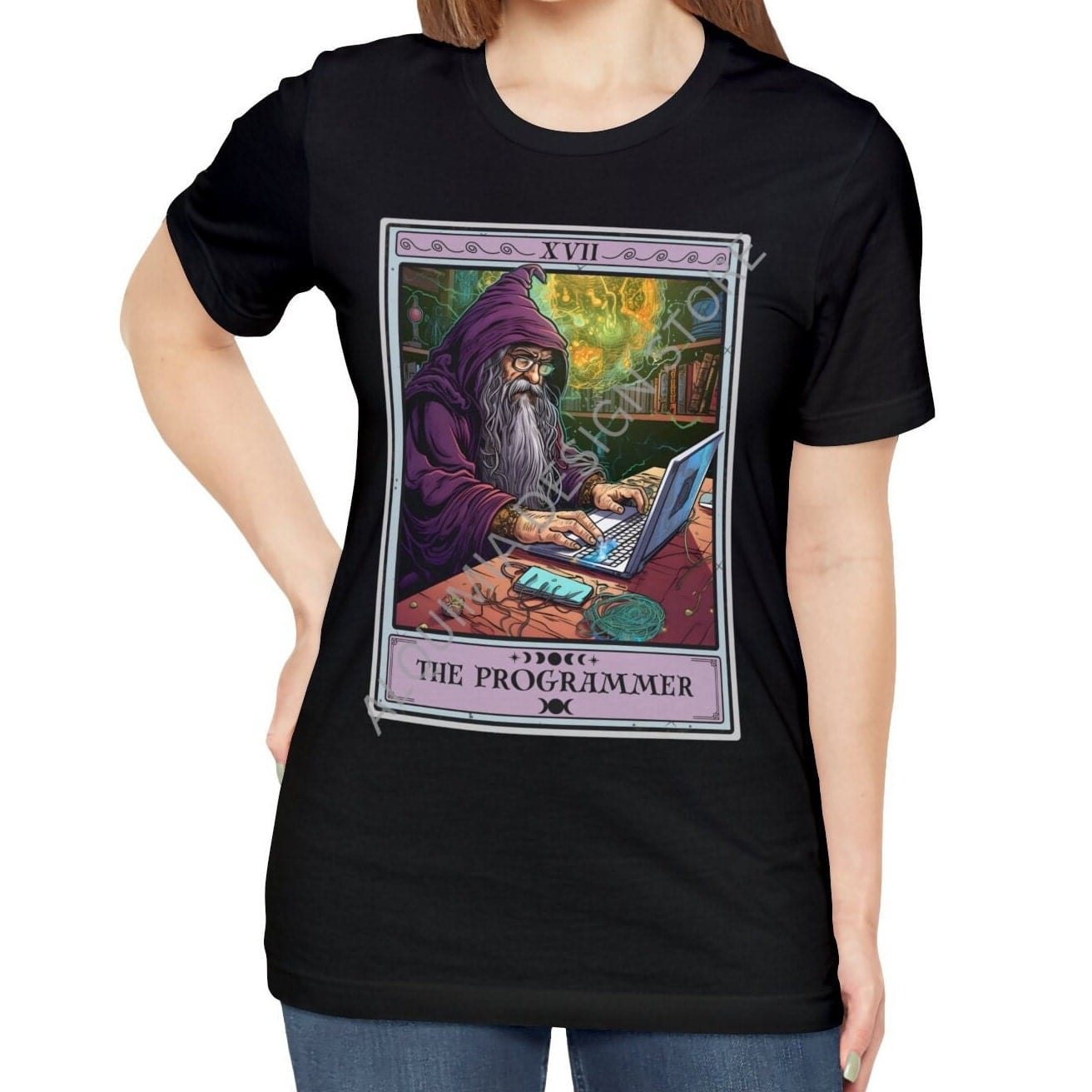 The Programmer Tarot Card Shirt, Wizard Programmer Computer Geek