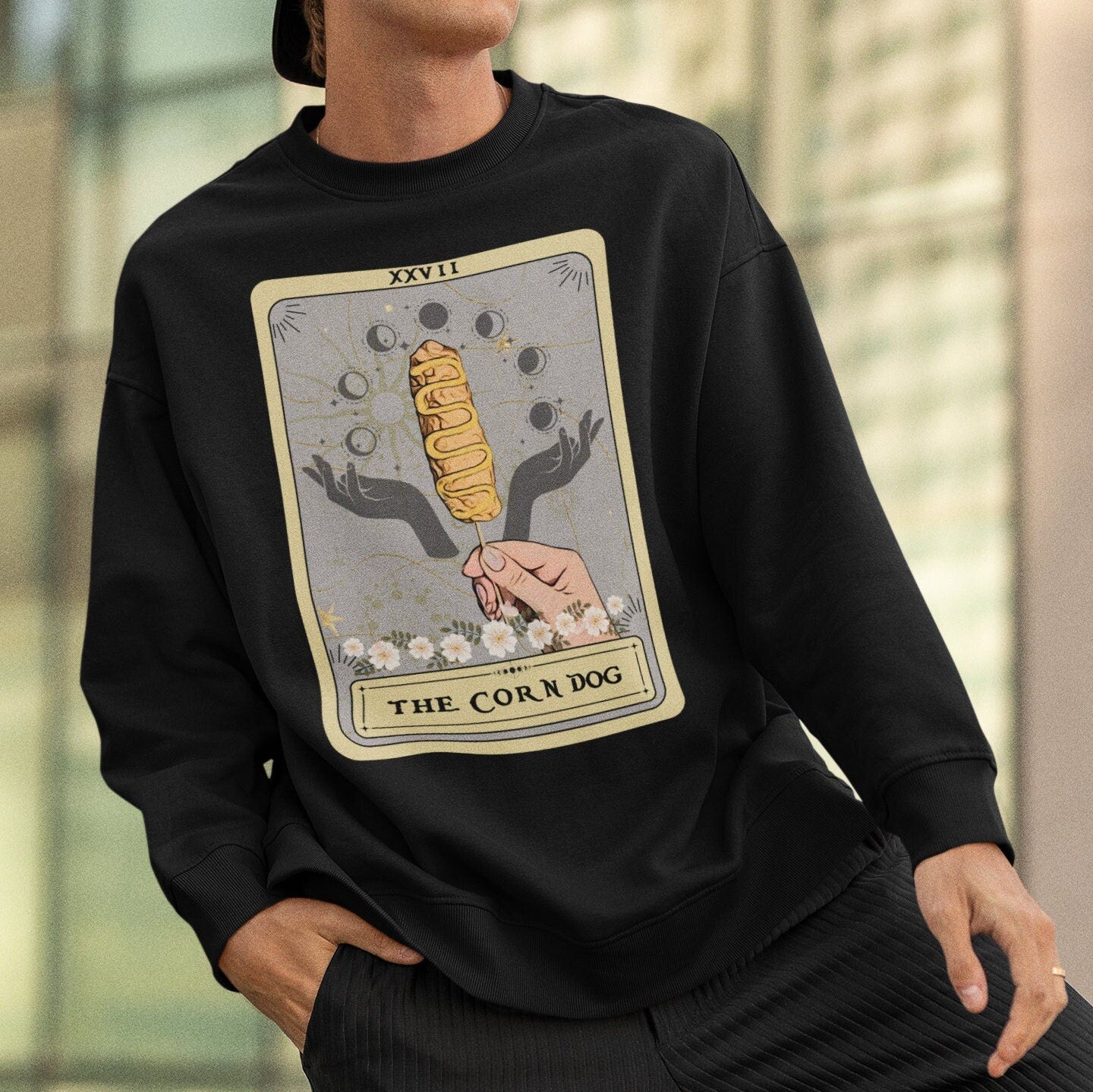 Corn Dog Tarot Card Sweatshirt