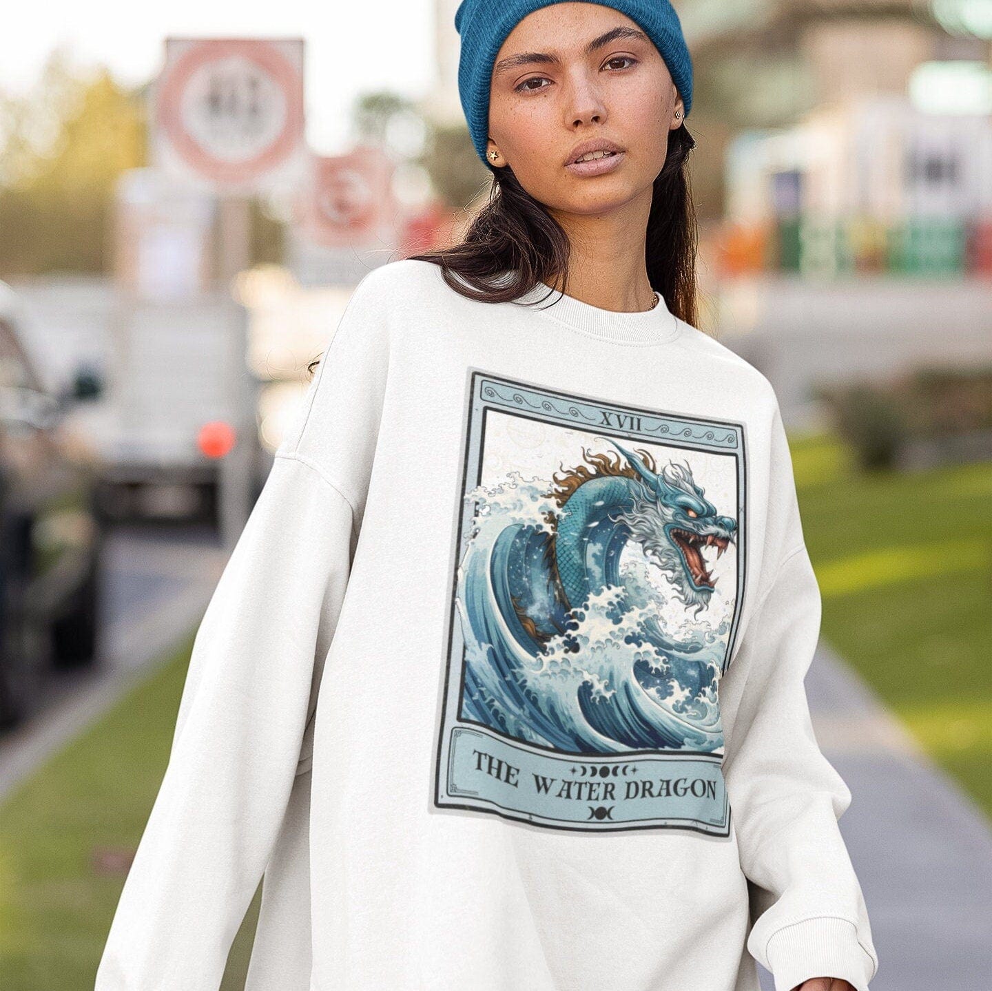 The Water Dragon Tarot Card Sweatshirt, Year of The Dragon Chinese Zodiac