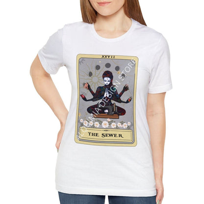 The Sewer Goddess Tarot Card Shirt, Sewing