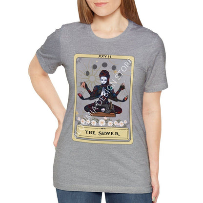 The Sewer Goddess Tarot Card Shirt, Sewing