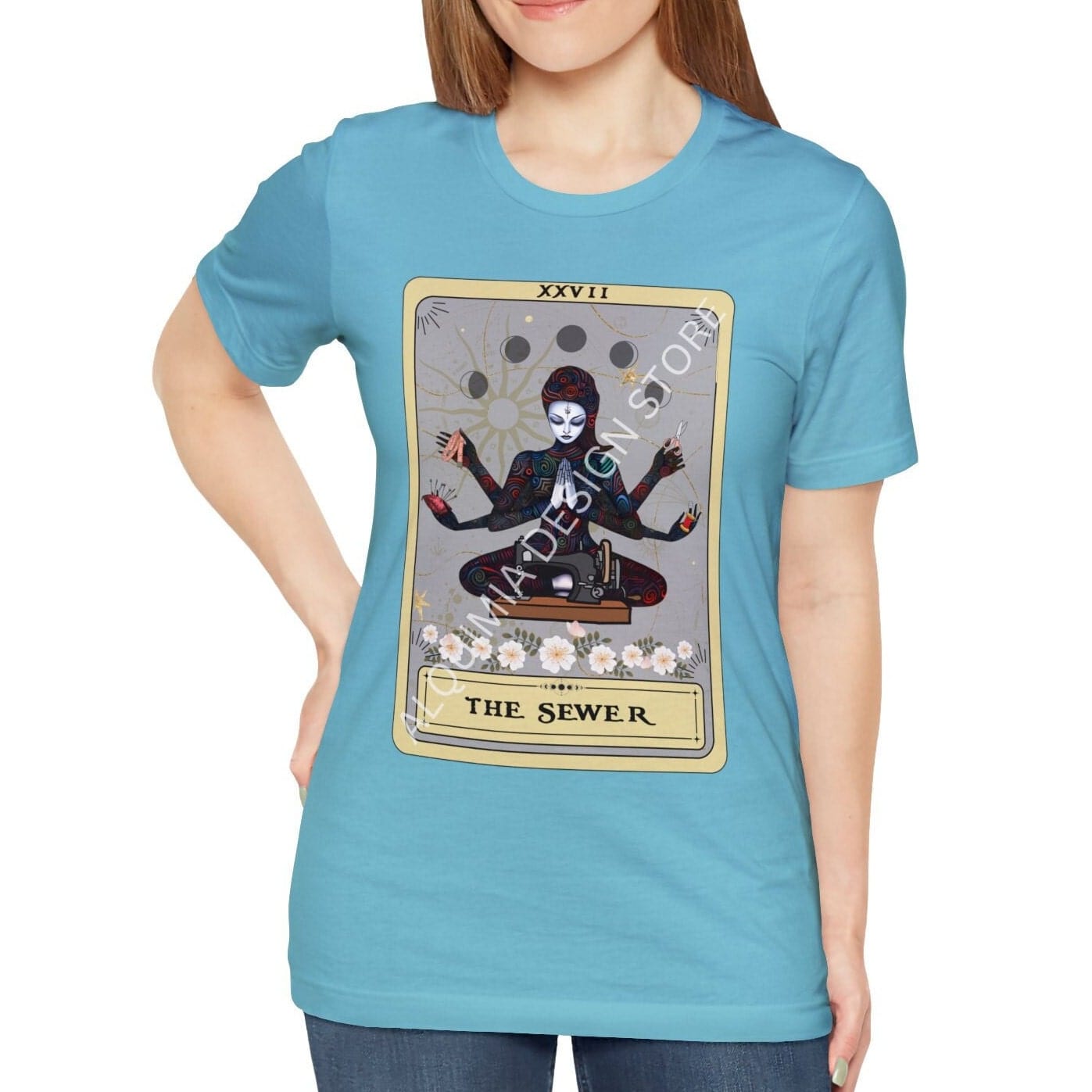 The Sewer Goddess Tarot Card Shirt, Sewing