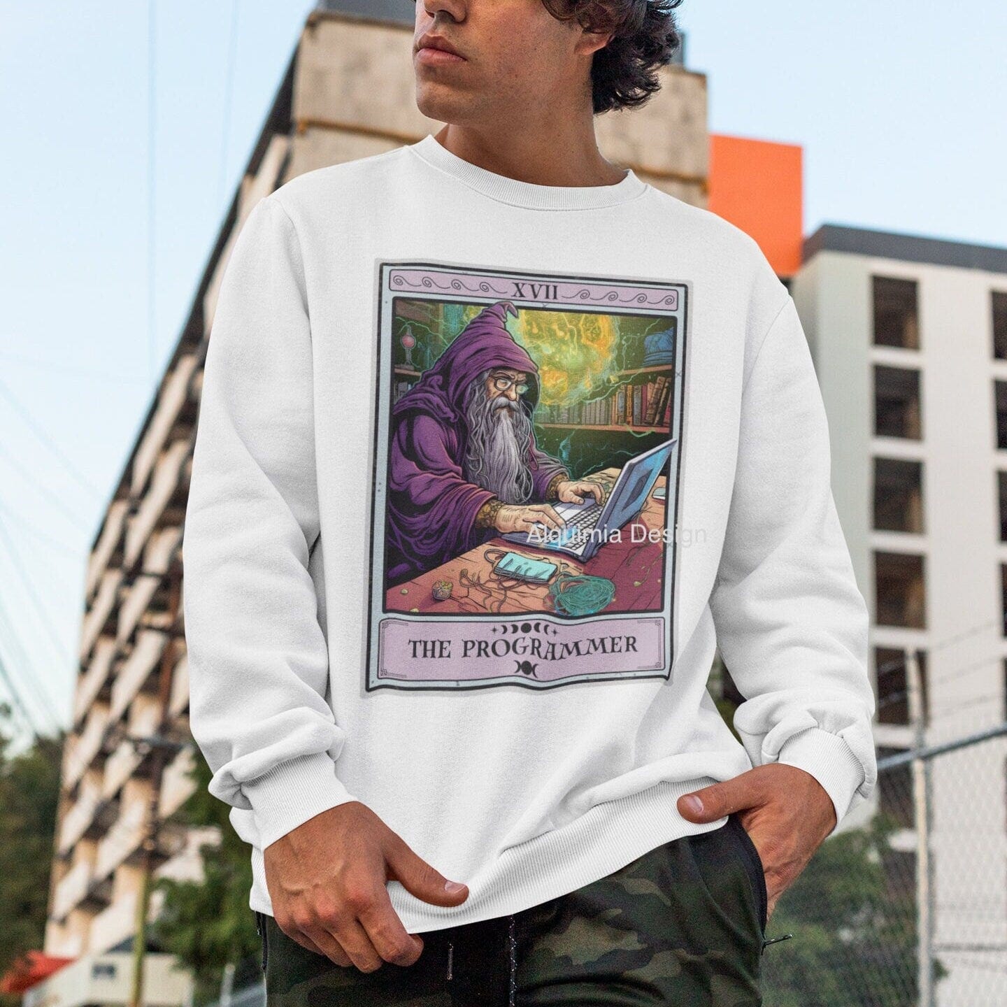 The Programmer Tarot Card Sweatshirt, Coder