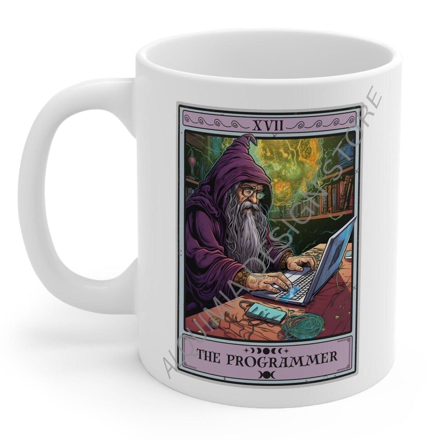 The Programmer Tarot Card Mug, Programmer Coder