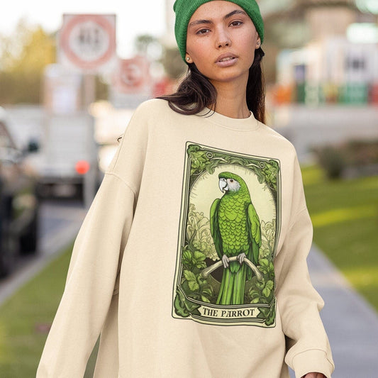 The Parrot Tarot Card Sweatshirt, Bird Lover