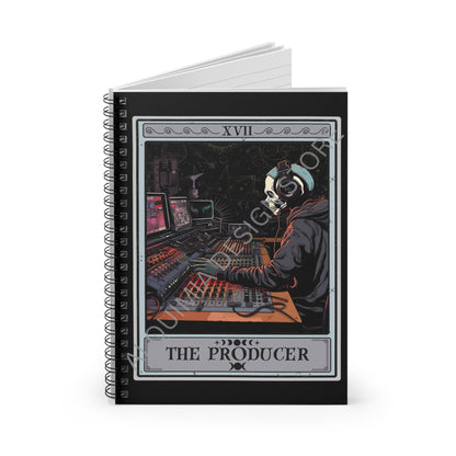 The Music Producer Tarot Card Journal 6" x 8" Hardcover Journal, Spiral Notebook