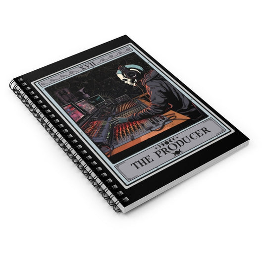 The Music Producer Tarot Card Journal 6" x 8" Hardcover Journal, Spiral Notebook