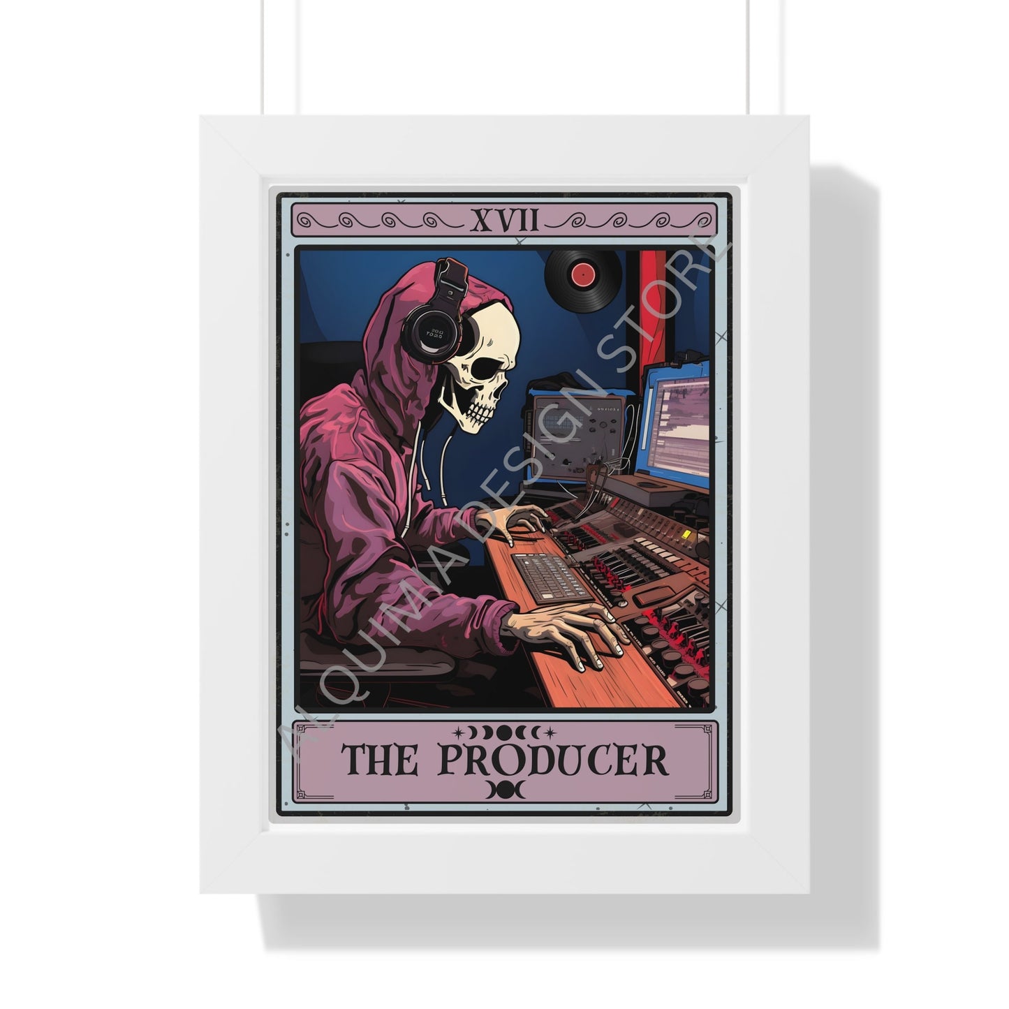 The Producer Tarot Card Wall Art, Recording Studio Decor