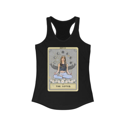 The Lotus Tarot Card Tank Top, Yoga Pose