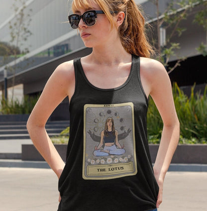 The Lotus Tarot Card Tank Top, Yoga Pose