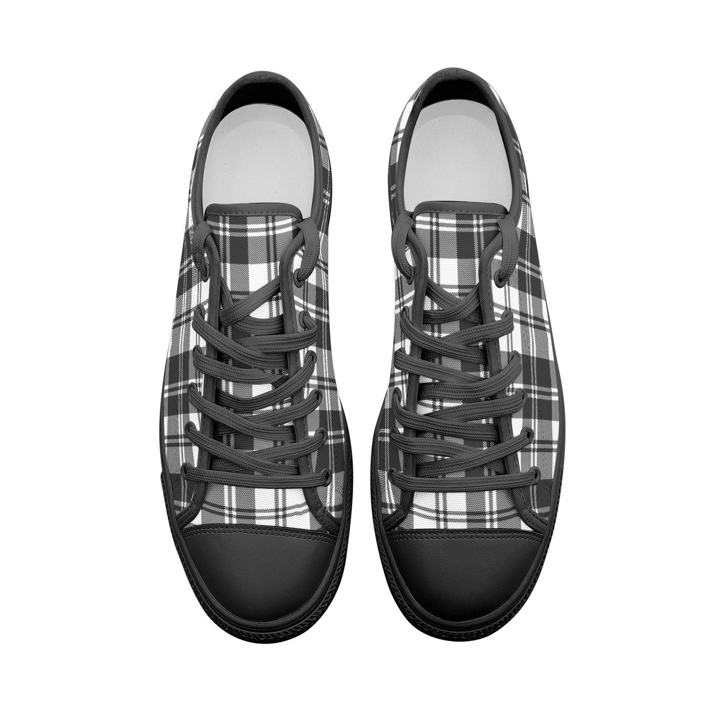 Black & White Tartan Shoes