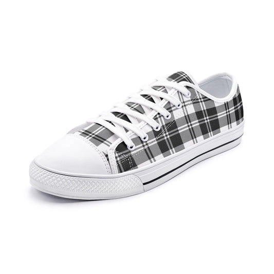 Black & White Tartan Shoes