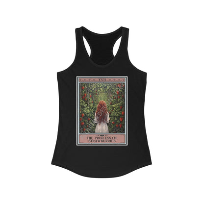 The Princess of Strawberries Tarot Card Tank Top, Strawberry