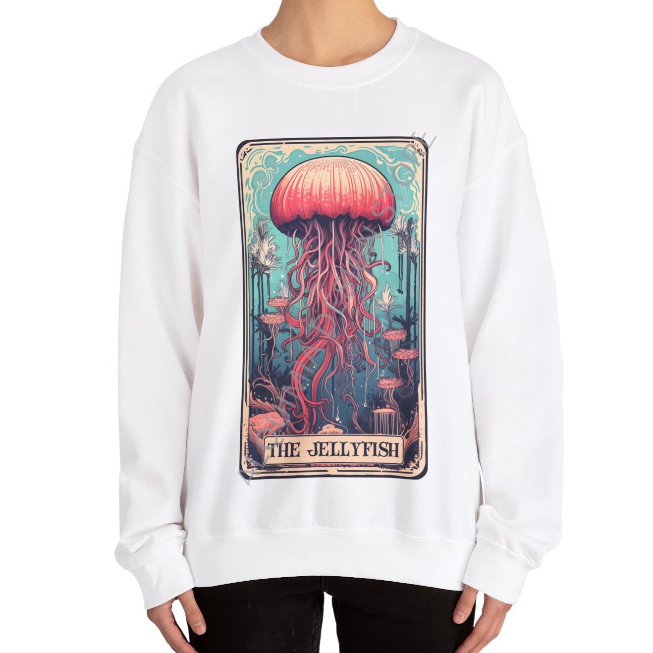 The Jellyfish Tarot Card Sweatshirt, Ocean Animal