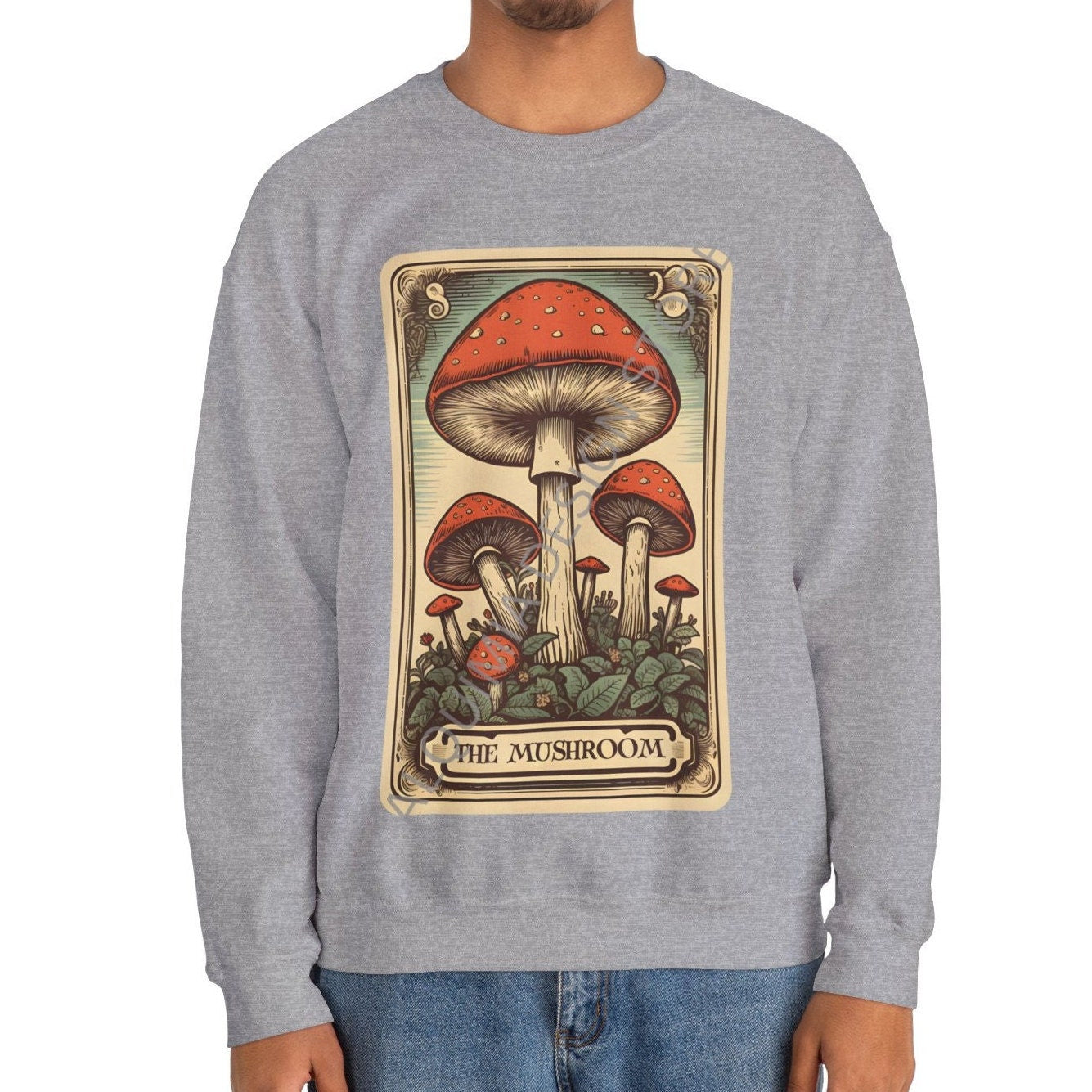 The Mushroom Tarot Card Sweatshirt, Fungi