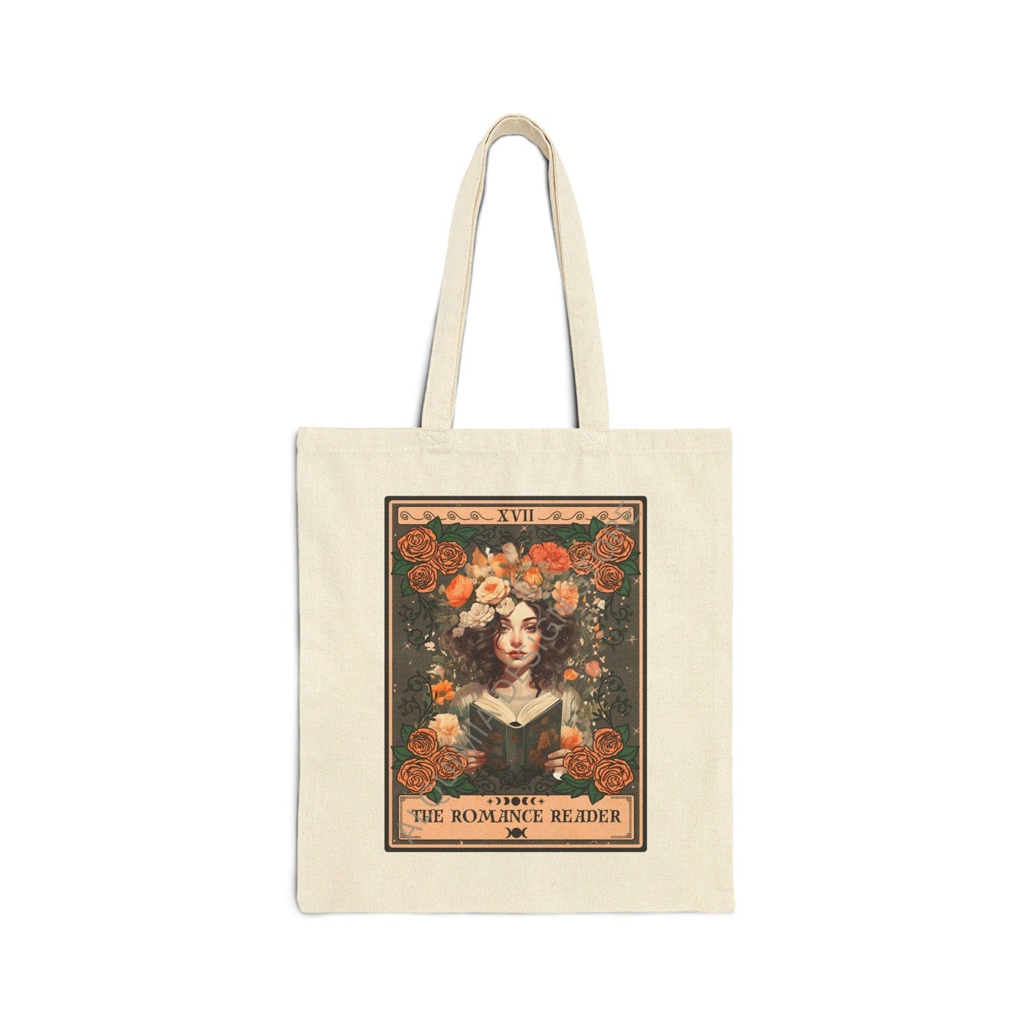 The Romance Reader Tarot Card Tote Bag 15" x 16"