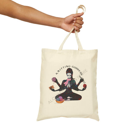 Knitting Goddess Tote Bag 15" x 16"