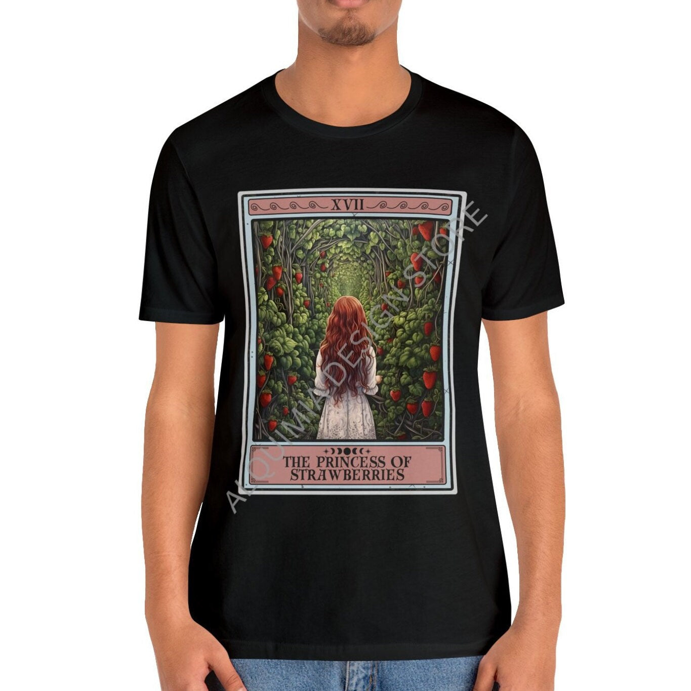 The Princess of Strawberries Tarot Card Shirt, Strawberry Lover