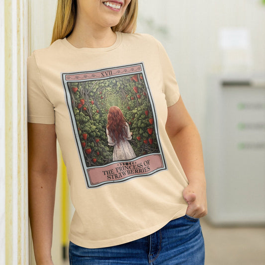 The Princess of Strawberries Tarot Card Shirt, Strawberry Lover