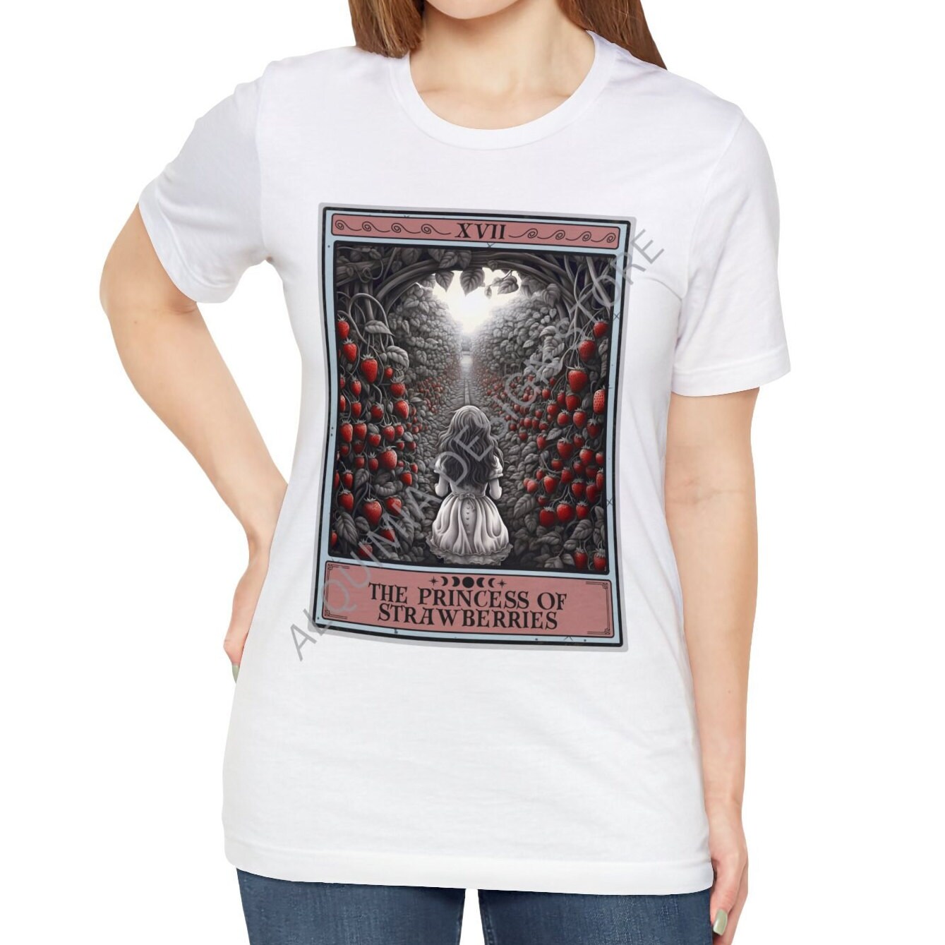 The Princess of Strawberries Tarot Card Shirt, Strawberry Lover