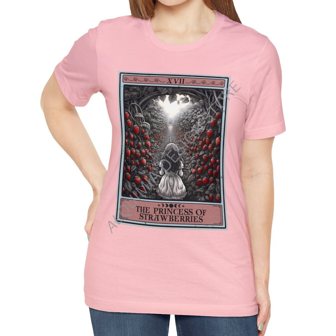 The Princess of Strawberries Tarot Card Shirt, Strawberry Lover