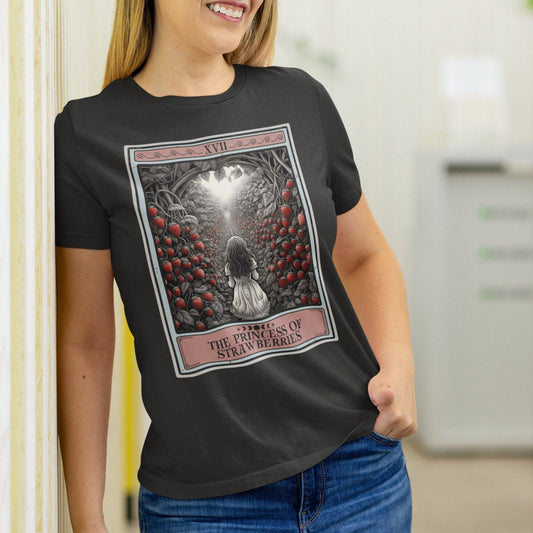 The Princess of Strawberries Tarot Card Shirt, Strawberry Lover