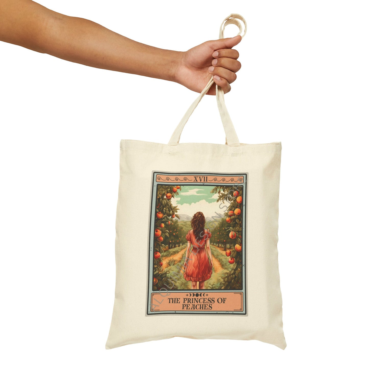 The Princess of Peaches Tote Bag 15" x 16"