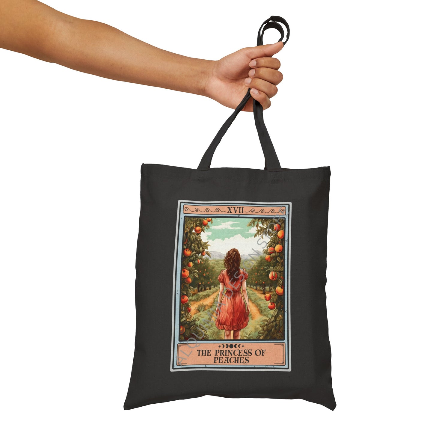 The Princess of Peaches Tote Bag 15" x 16"