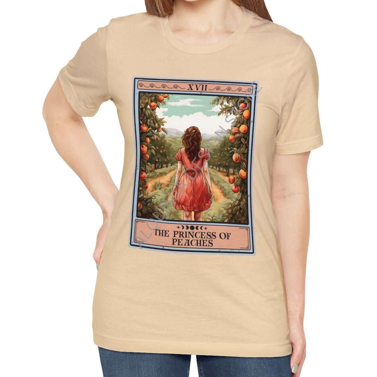 The Princess of Peaches Tarot Card Shirt, Peach Lover