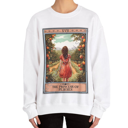 The Princess of Peaches Tarot Card Sweatshirt, Peach Lover