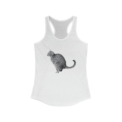 Pooping Cat Tank Top, Racerback