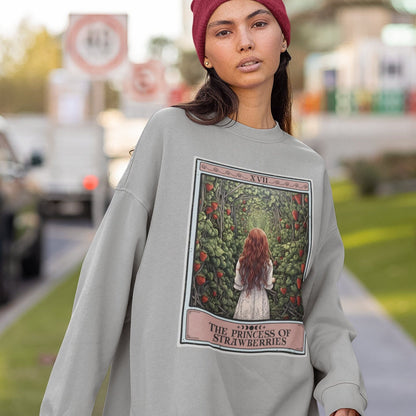 The Princess of Strawberries Tarot Card Sweatshirt Strawberry Lover