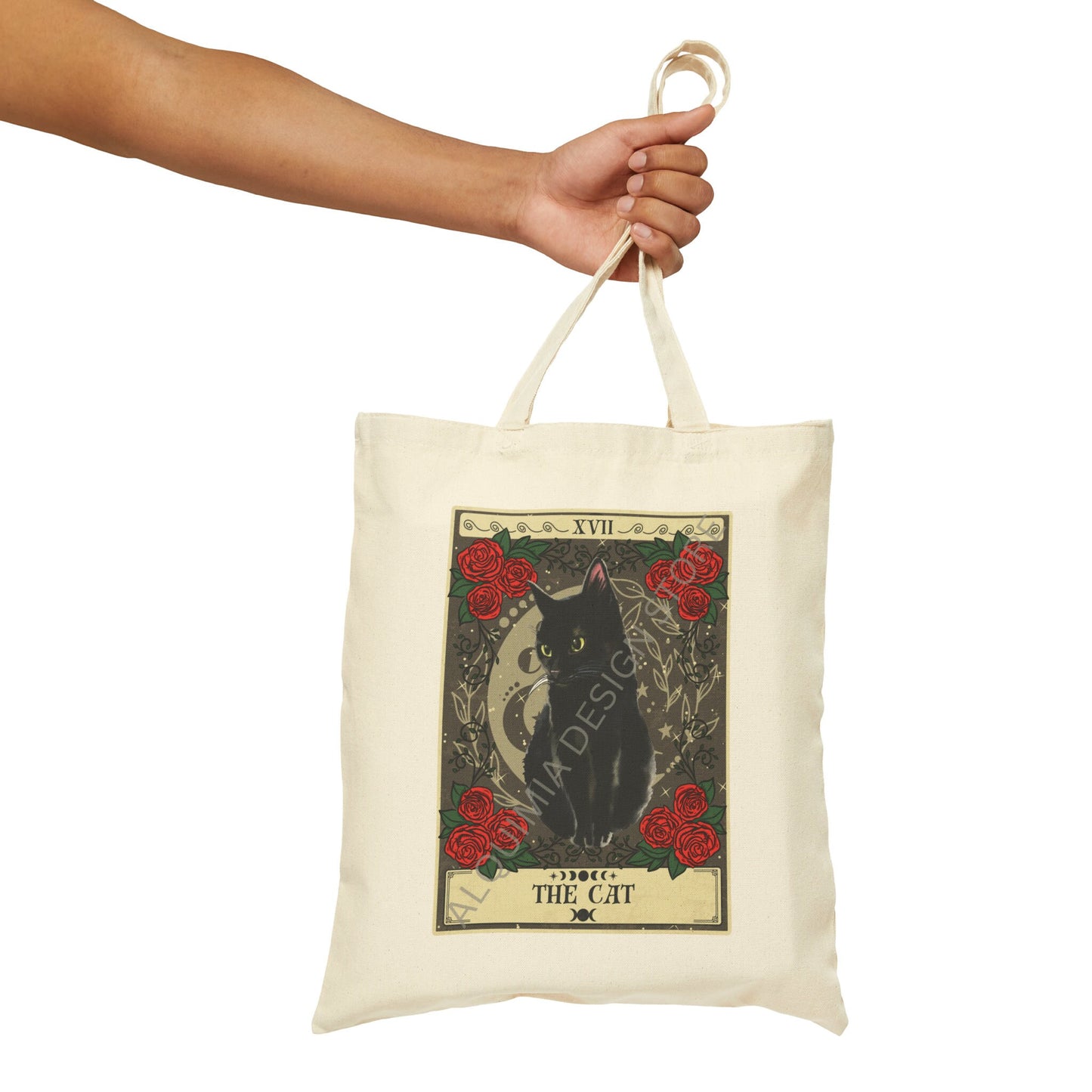 The Cat Tarot Card Tote Bag 15" x 16"