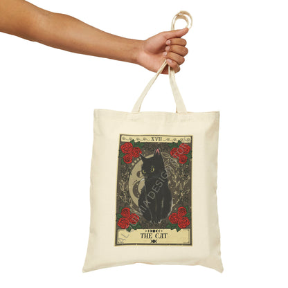 The Cat Tarot Card Tote Bag 15" x 16"